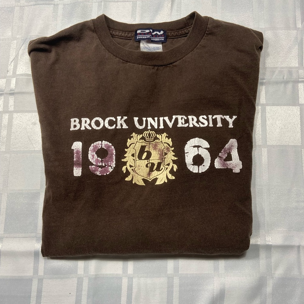 Vintage Brock University Brown Long Sleeve Shirt